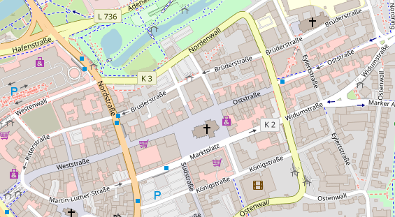 Friseur auf Satellitenbild