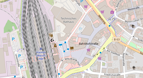 Friseur auf Satellitenbild