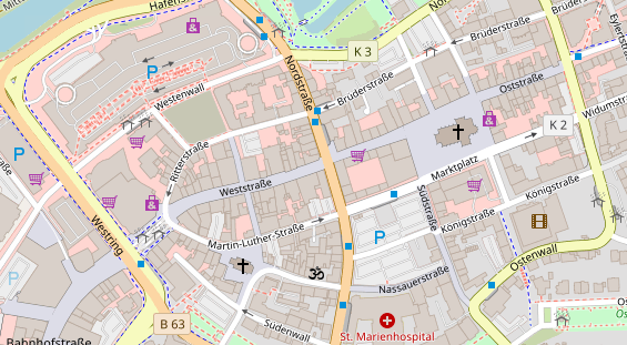 Friseur auf Satellitenbild