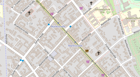 Friseur auf Satellitenbild