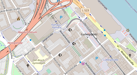 Friseur auf Satellitenbild