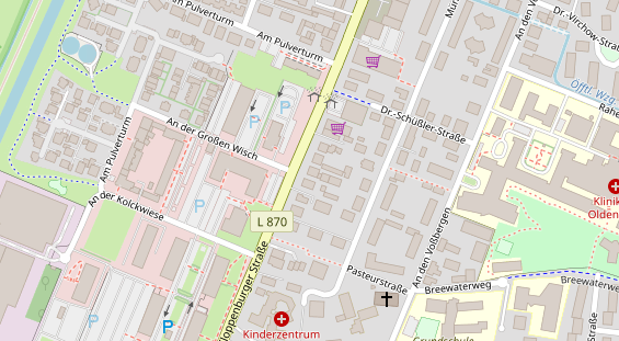 Friseur auf Satellitenbild