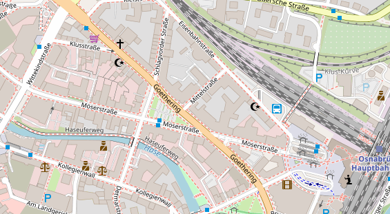 Friseur auf Satellitenbild