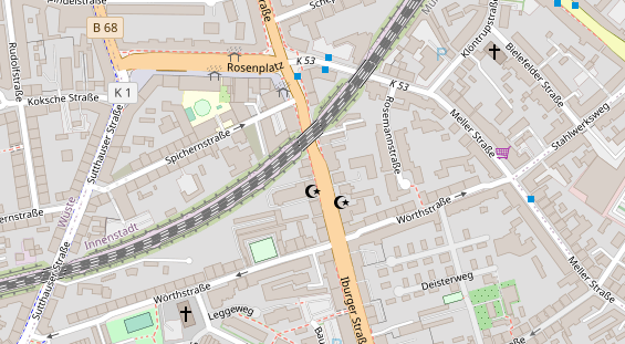 Friseur auf Satellitenbild