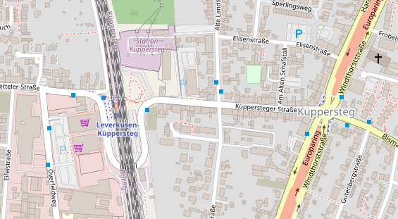 Friseur auf Satellitenbild