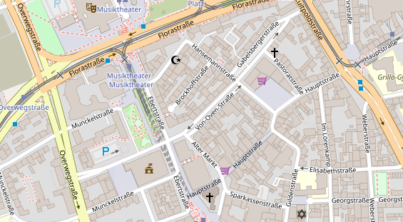 Friseur auf Satellitenbild