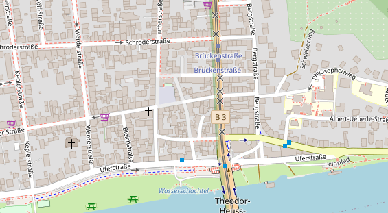 Friseur auf Satellitenbild