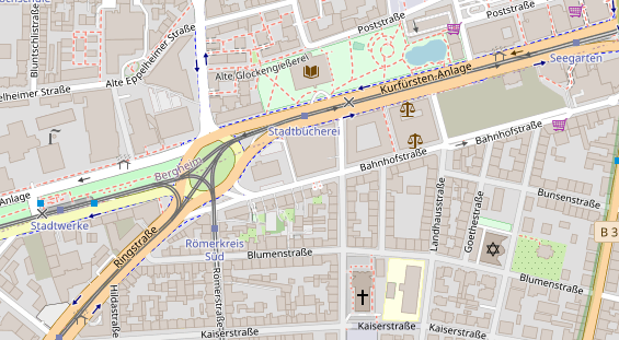 Friseur auf Satellitenbild