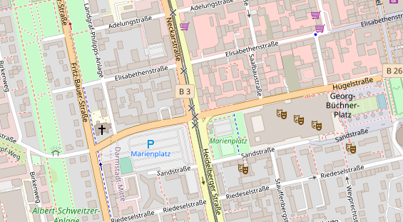 Friseur auf Satellitenbild