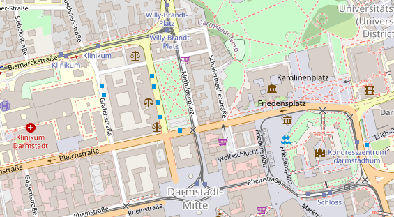 Friseur auf Satellitenbild