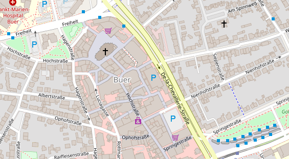 Friseur auf Satellitenbild