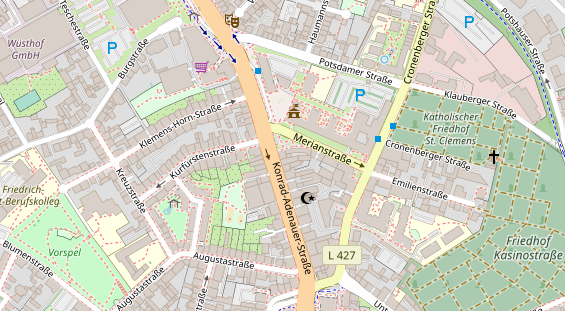 Friseur auf Satellitenbild