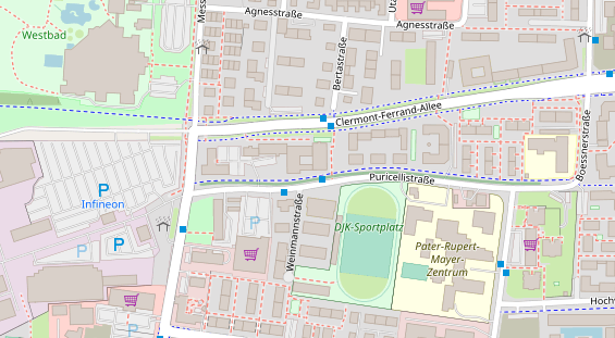 Friseur auf Satellitenbild