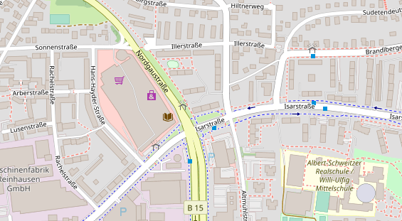 Friseur auf Satellitenbild