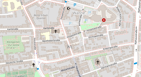 Friseur auf Satellitenbild