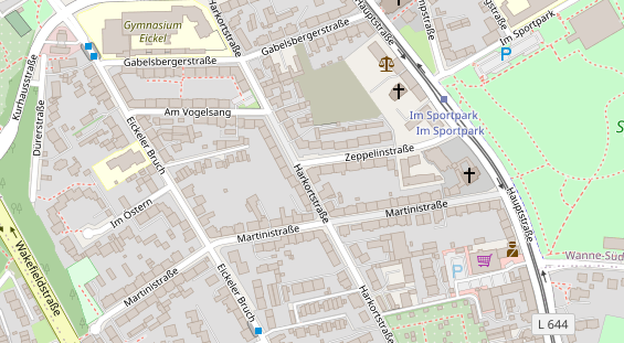 Friseur auf Satellitenbild