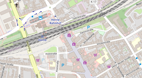 Friseur auf Satellitenbild