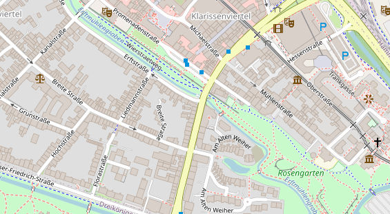 Friseur auf Satellitenbild