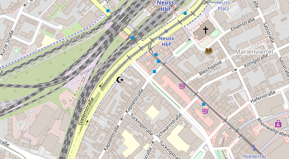 Friseur auf Satellitenbild