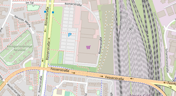 Friseur auf Satellitenbild