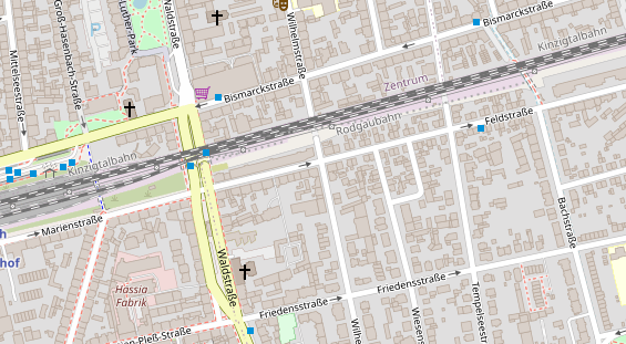 Friseur auf Satellitenbild