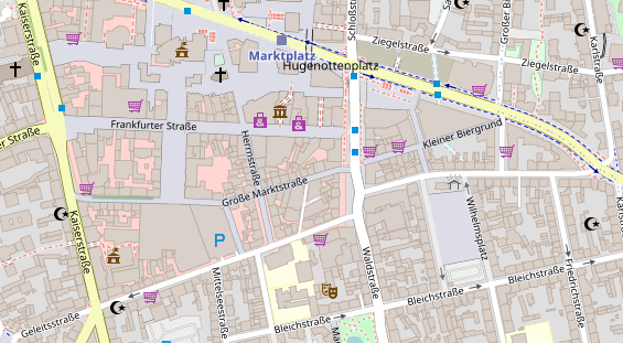 Friseur auf Satellitenbild