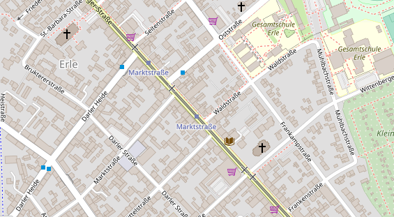 Friseur auf Satellitenbild