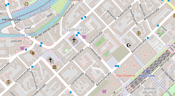 Friseur auf Satellitenbild