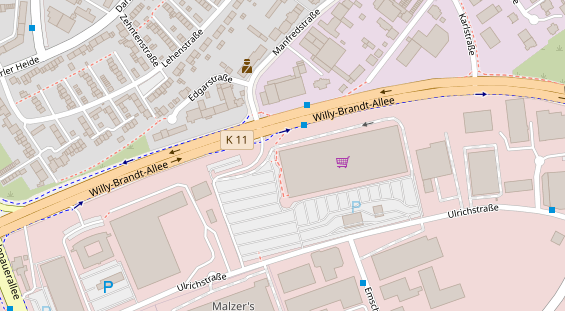 Friseur auf Satellitenbild