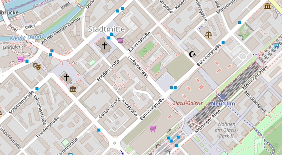 Friseur auf Satellitenbild