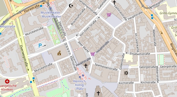 Friseur auf Satellitenbild