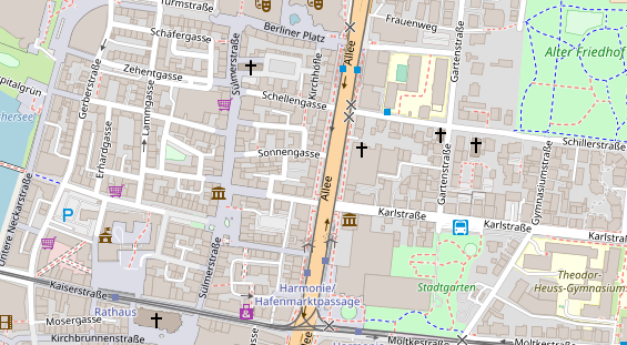 Friseur auf Satellitenbild