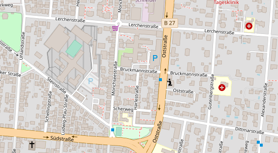 Friseur auf Satellitenbild