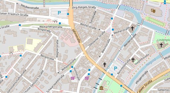 Friseur auf Satellitenbild