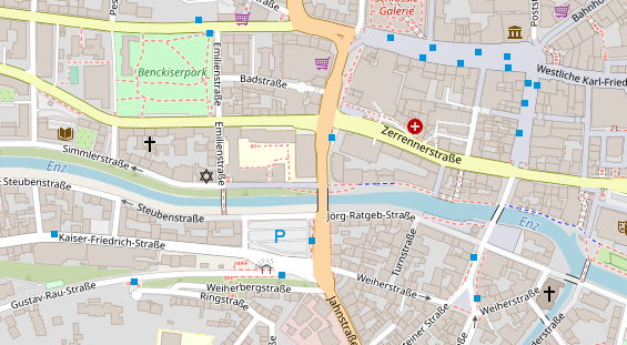 Friseur auf Satellitenbild