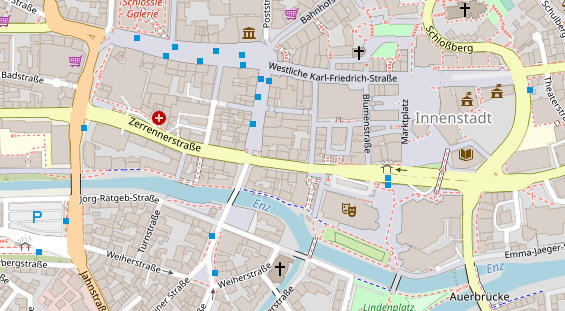 Friseur auf Satellitenbild