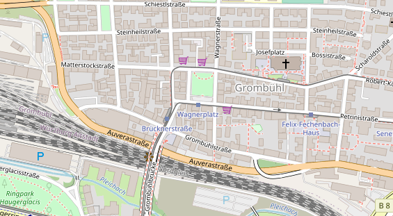 Friseur auf Satellitenbild