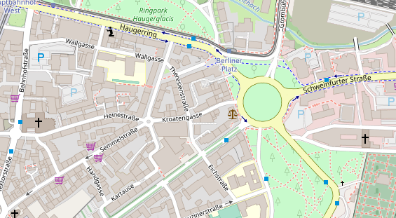 Friseur auf Satellitenbild