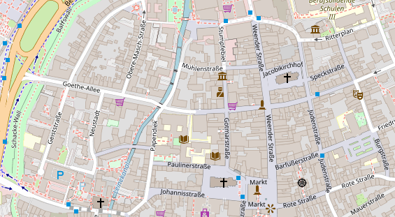 Friseur auf Satellitenbild