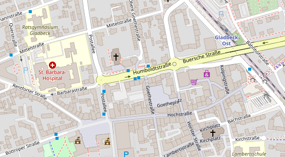 Friseur auf Satellitenbild