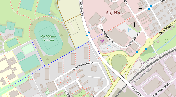 Friseur auf Satellitenbild