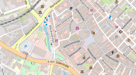 Friseur auf Satellitenbild