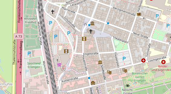 Friseur auf Satellitenbild