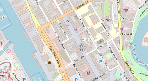 Friseur auf Satellitenbild