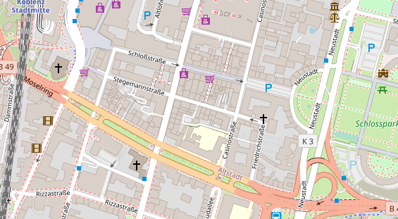 Friseur auf Satellitenbild