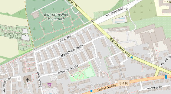 Friseur auf Satellitenbild