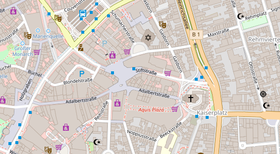 Friseur auf Satellitenbild