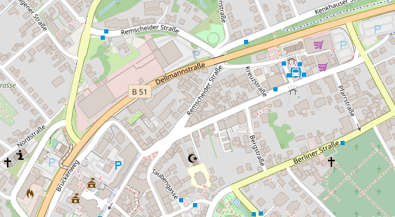 Friseur auf Satellitenbild