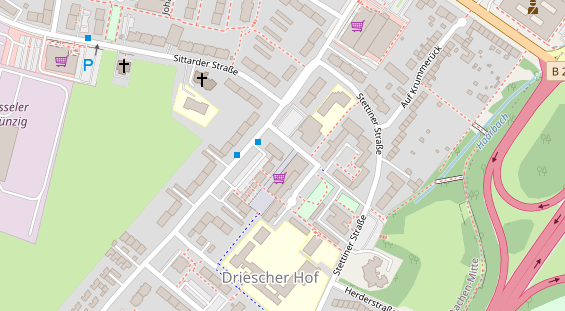 Friseur auf Satellitenbild