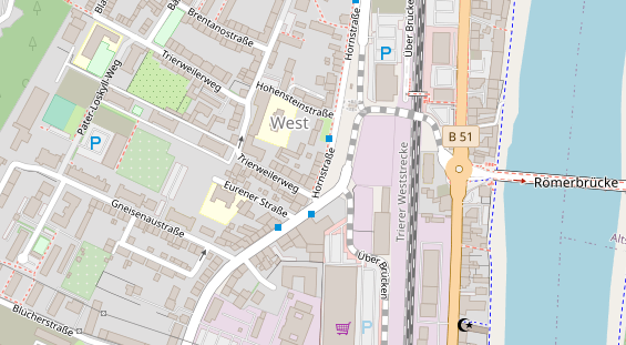 Friseur auf Satellitenbild